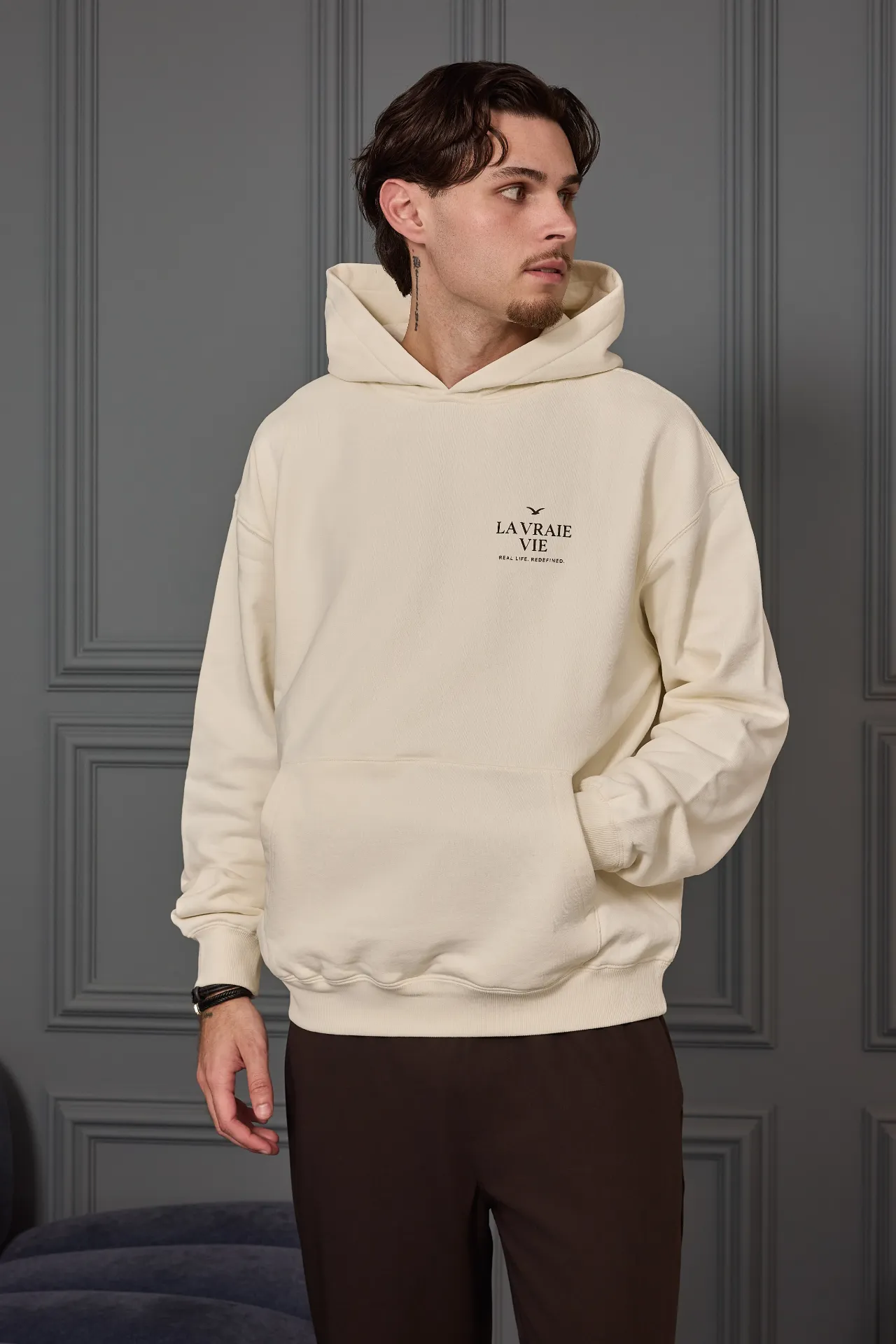 Natural Ecru Hoodie (S)
